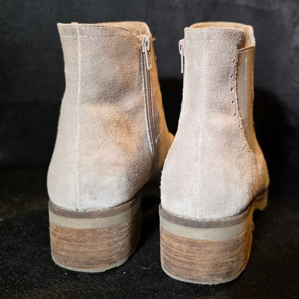 White Mountain Women's Suede Ankle Boots - Light Tan Size 10